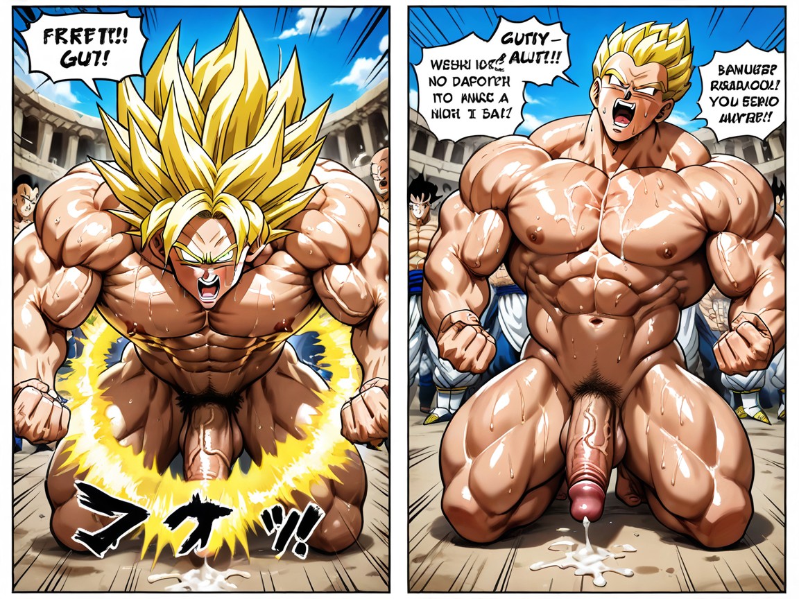 Fighting, Rolling Eyes, Hot Stud AI Gay Porn