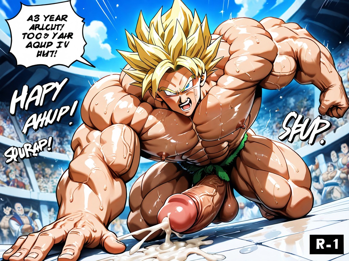 Speech Bubble, Horny, Dragonball AI Gay Porn
