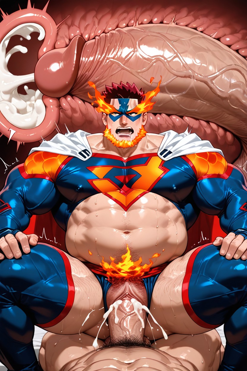 Superhero, Drooling, Looking At Viewer AI Gay Porn