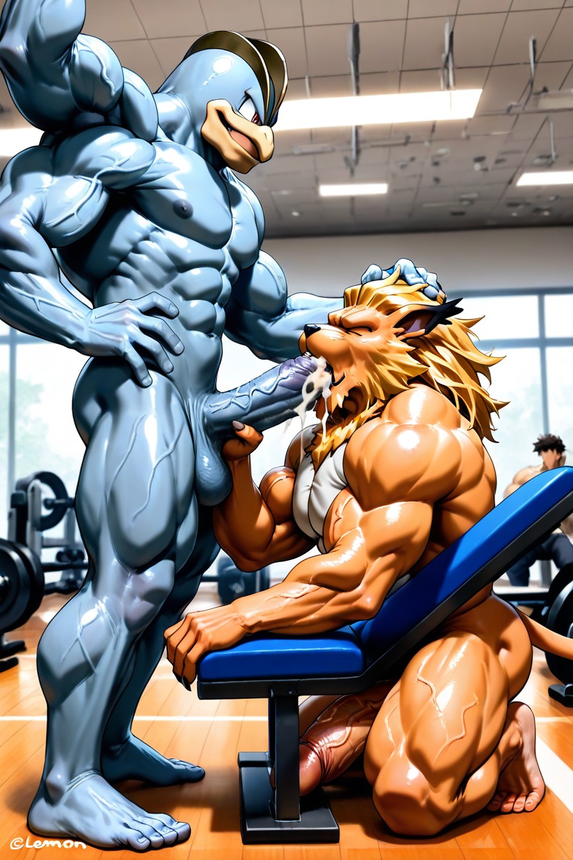Cum In Mouth, Gigantic, Fix Resolution AI Gay Porn