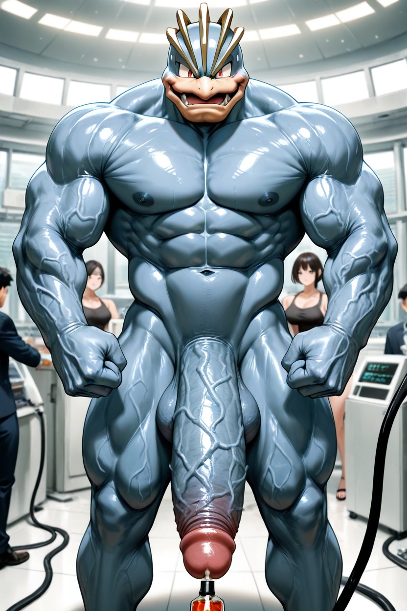 Machoke, A Lot Of Cums, Fit AI Gay Porn