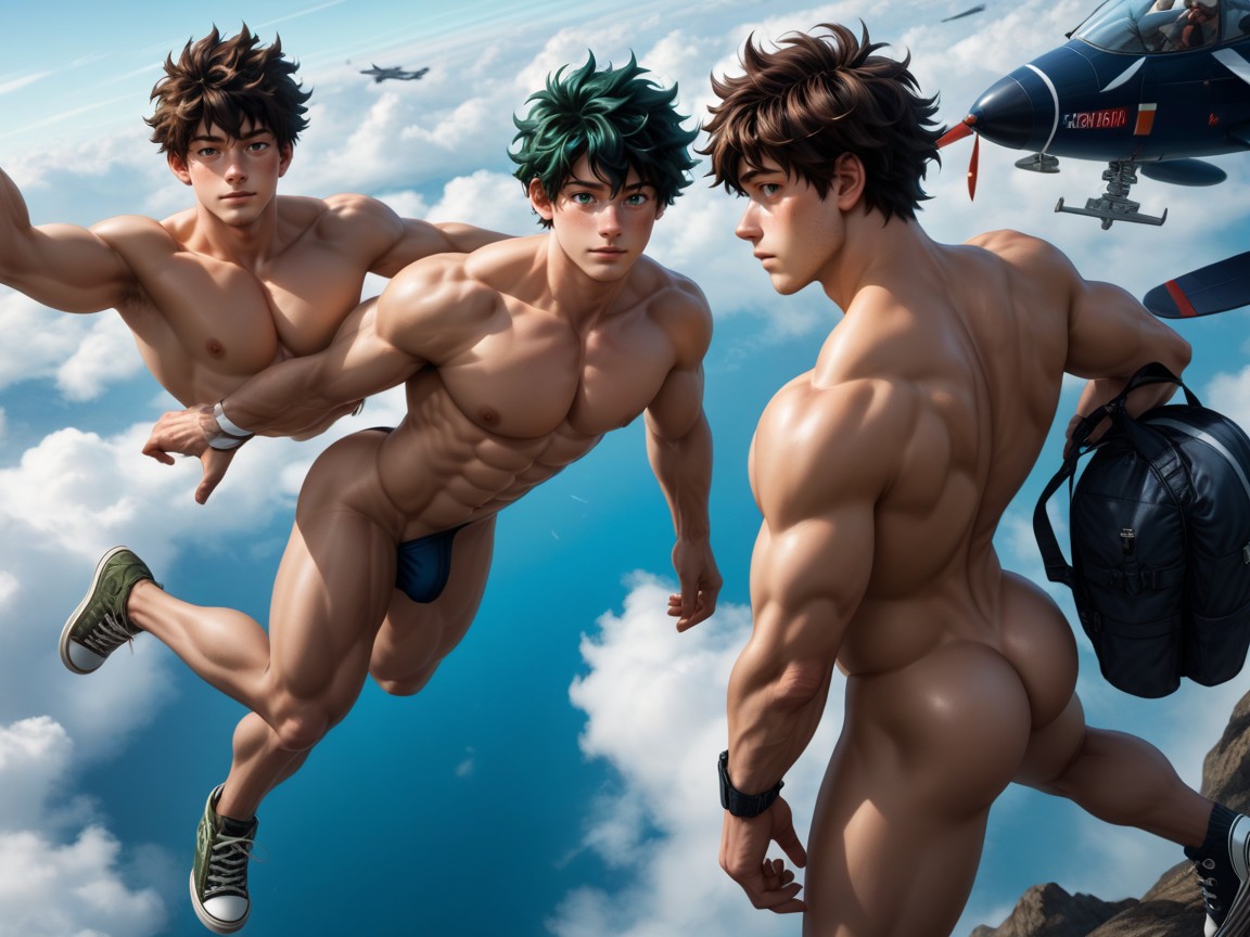 Cosplay, Messy Hair, Round Ass AI Gay Porn