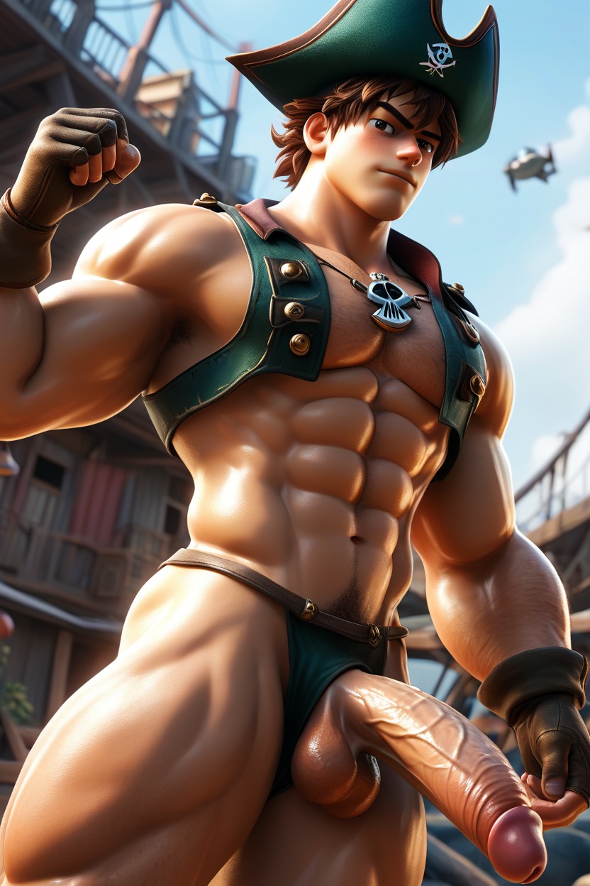 Skydiving From Airplane, Broad Chest, 25+ AI Gay Porn