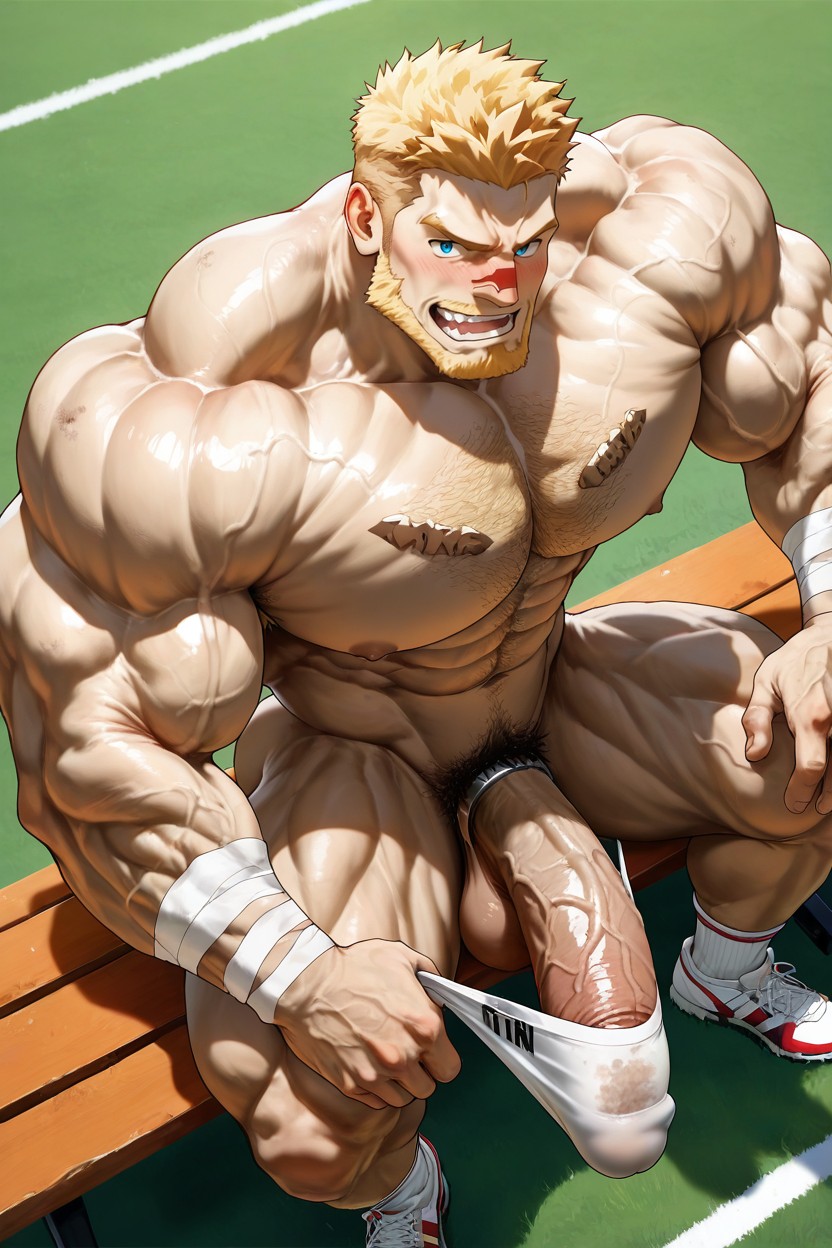 Armpit Hair, Bodybuilders, Big Muscles AI Gay Porn