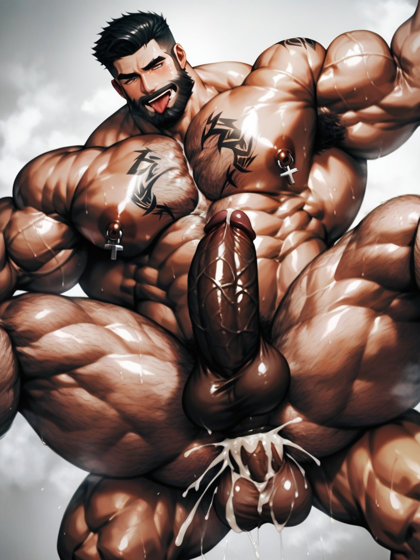 Gay Sex, Beard, Tattoo AI Gay Porn