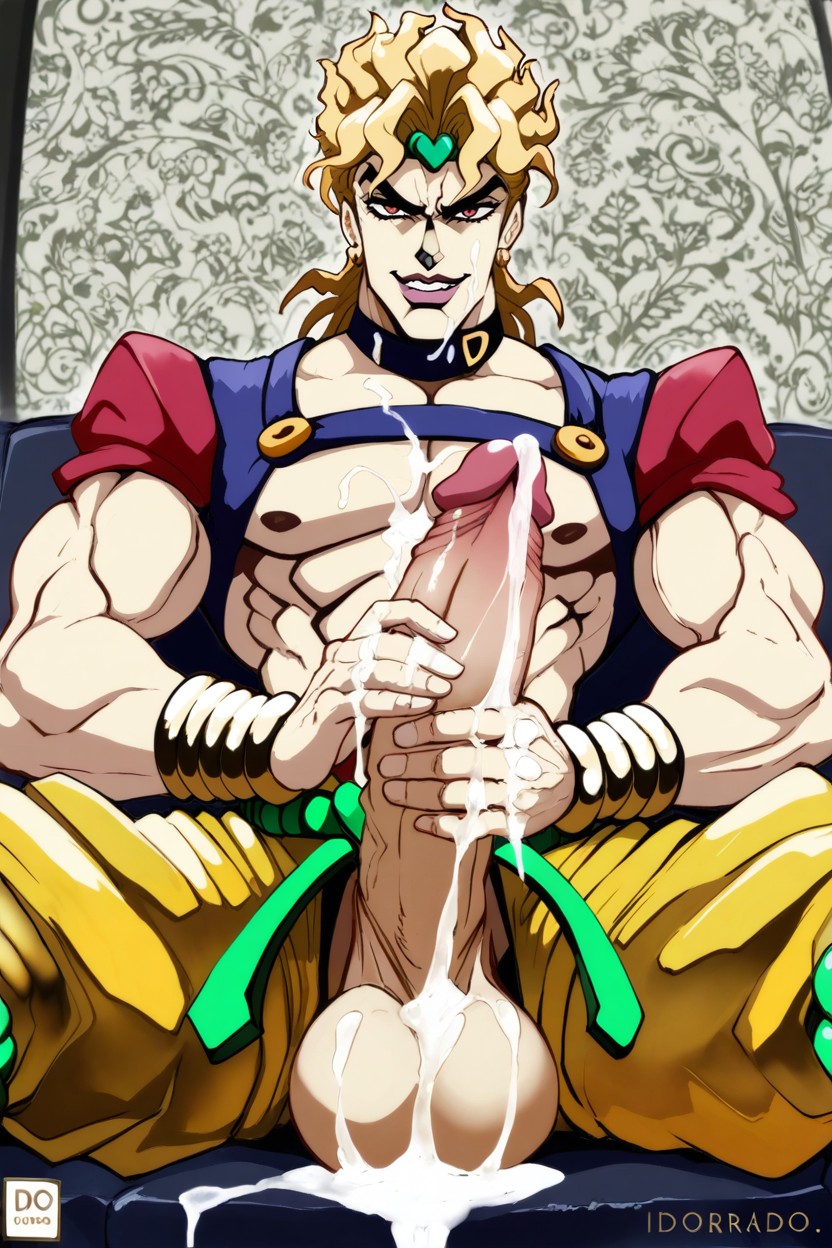 Hyper Long Cock, Harness Straps, Vista Frontal Porno gay IA