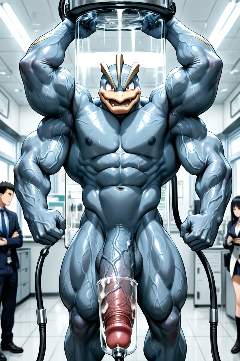 2 People, Machoke, Naked AI Gay Porn