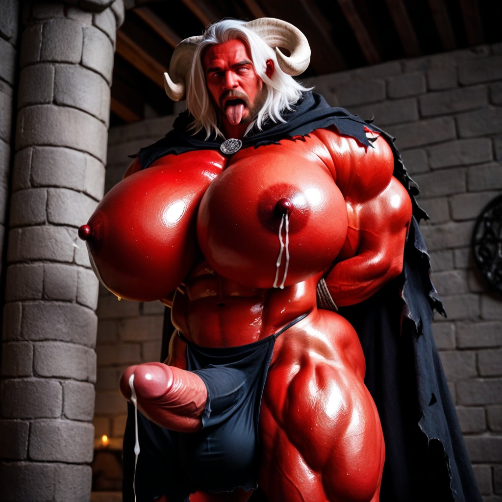 Wide Angle, Oversized Muscles, Bottom Up AI Gay Porn