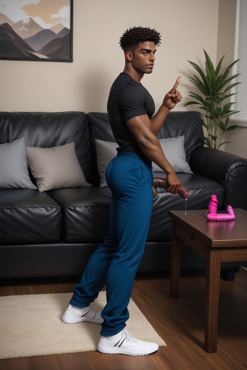 Pre-cum, Messy Hair, Smugness AI Gay Porn