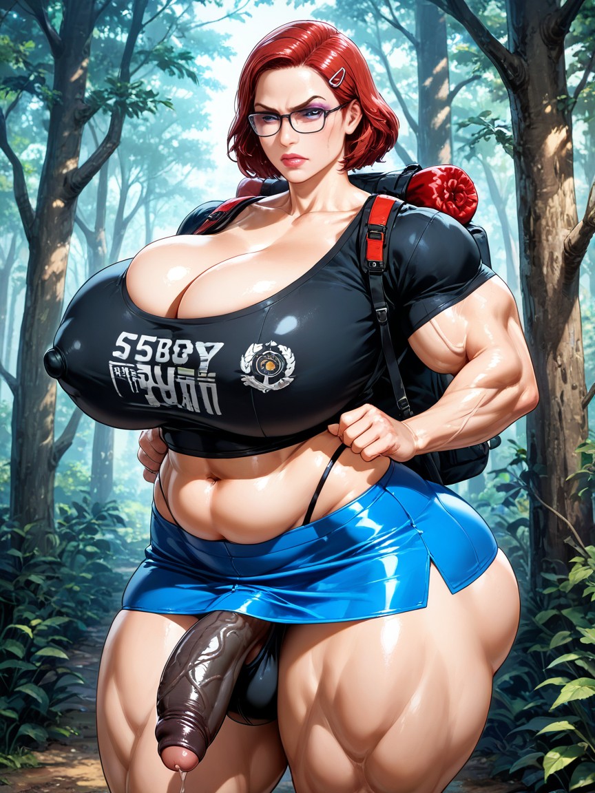 Office-shirt, Muscle Shoulders, Miniskirt AI Gay Porn