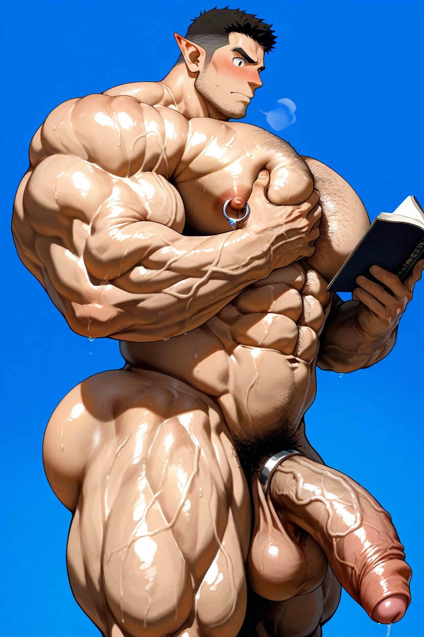 Muscular, Masculine, Sculpted Neck AI Gay Porn