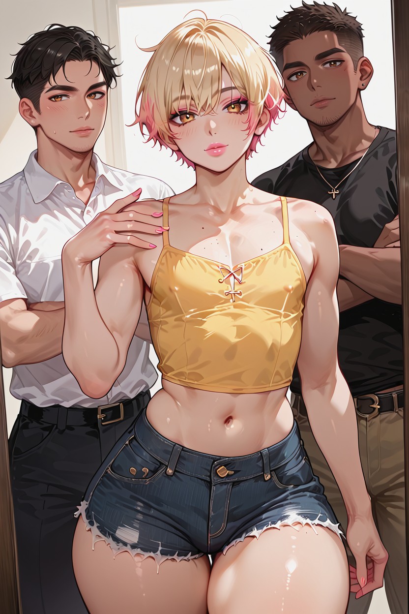 Bubble Butt, Messy Hair, Ultra High Details AI Gay Porn