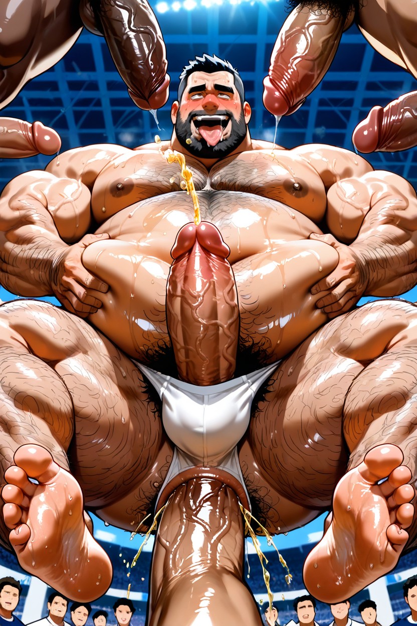 Oiled Skins, Gay Orgy, Masculine AI Gay Porn