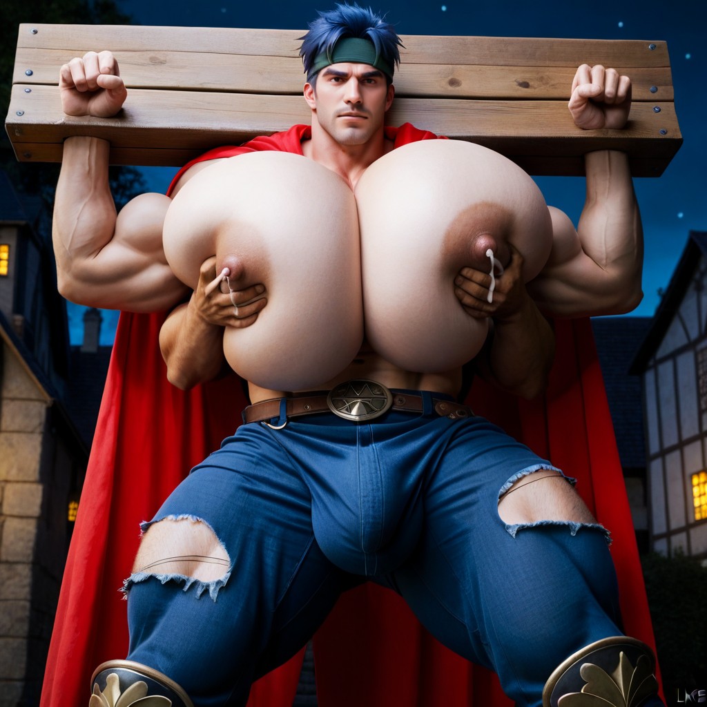 Ike From Fire Emblem Armor, Angry, Bottom Up AI Gay Porn