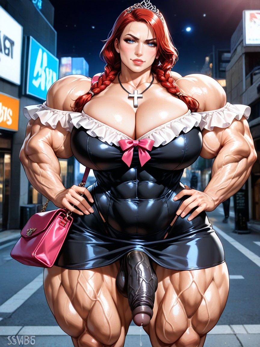 Amazon Body, Bimbo, Red Hair AI Gay Porn