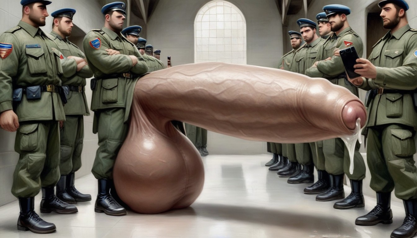 Impossibly Long And Thick Cock, Sauna, Gigantic Uncut Dick With Foreskin AI Gay Porn