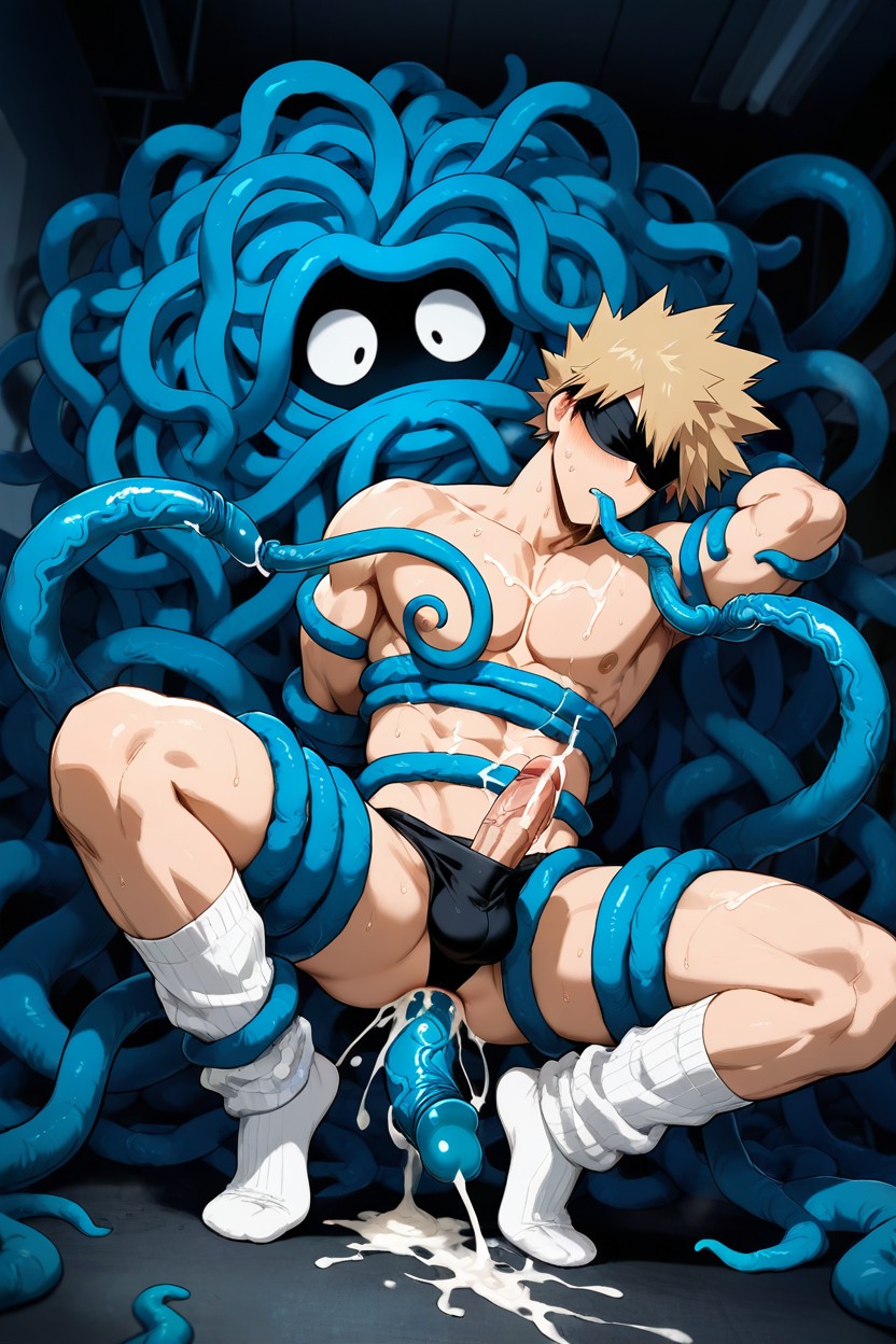 Large Veiny Tentacle In Ass, Fit Body, Focus On Bakugo’s Socks AI Gay Porn