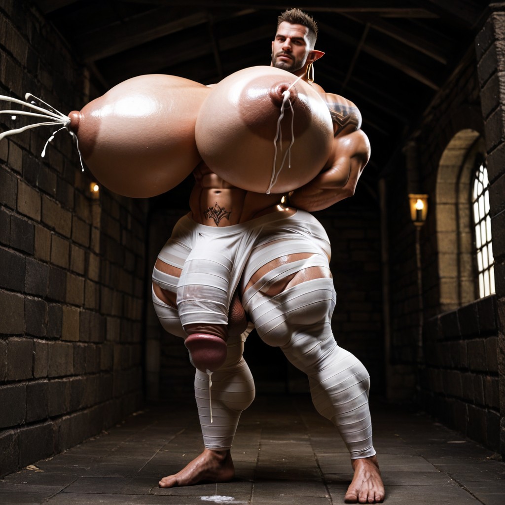 Bottom Up, Angry, Extremely Large Ass AI Gay Porn