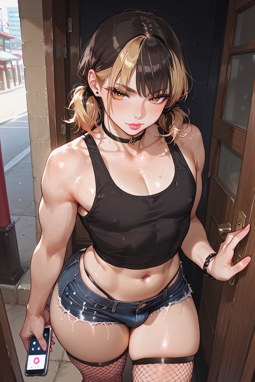 Blonde Hair, Top Down, Ultra High Details AI Gay Porn