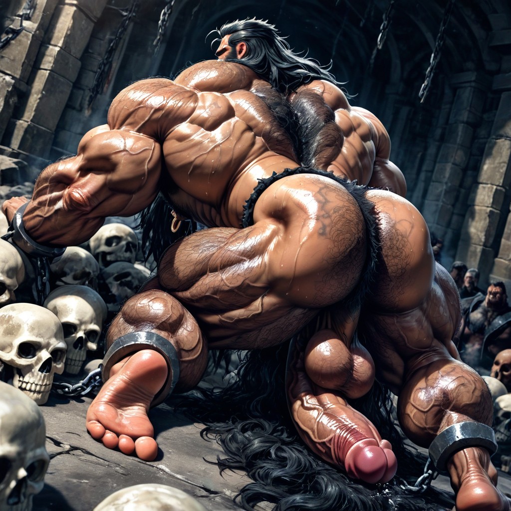 Nipple Rings, Correct Anatomy, Handsome Huge Mighty Daddy AI Gay Porn