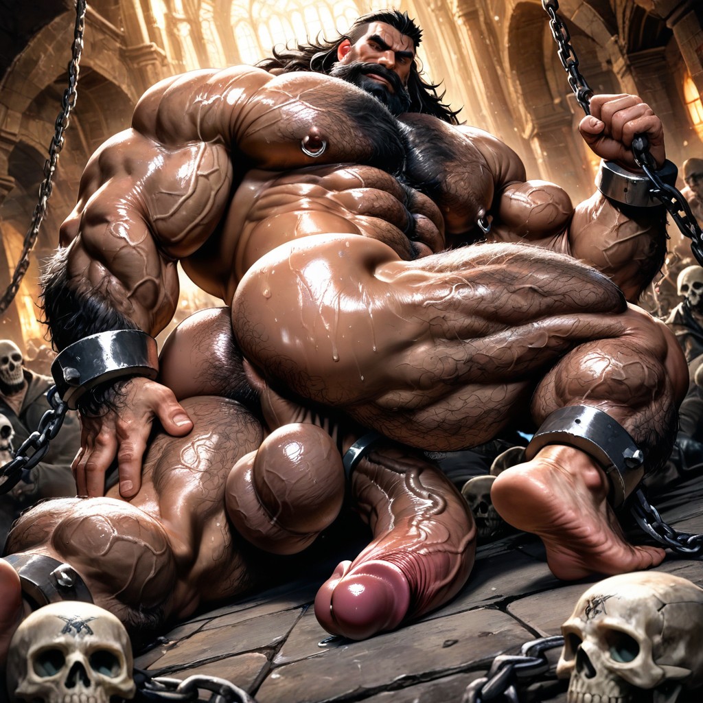 Incredibly Wide Shoulders, Brute Warrior, Hyper Muscles AI Gay Porn