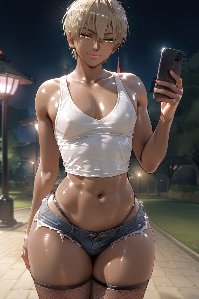 Curvy Body, Perfect Lips, Super Model Pose AI Gay Porn