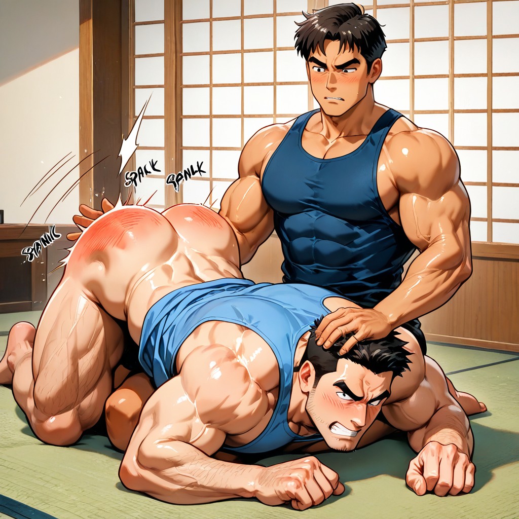 Shock Waves From Hitting The Buttocks, Soles Of Feet, Male Only AI Gay Porn