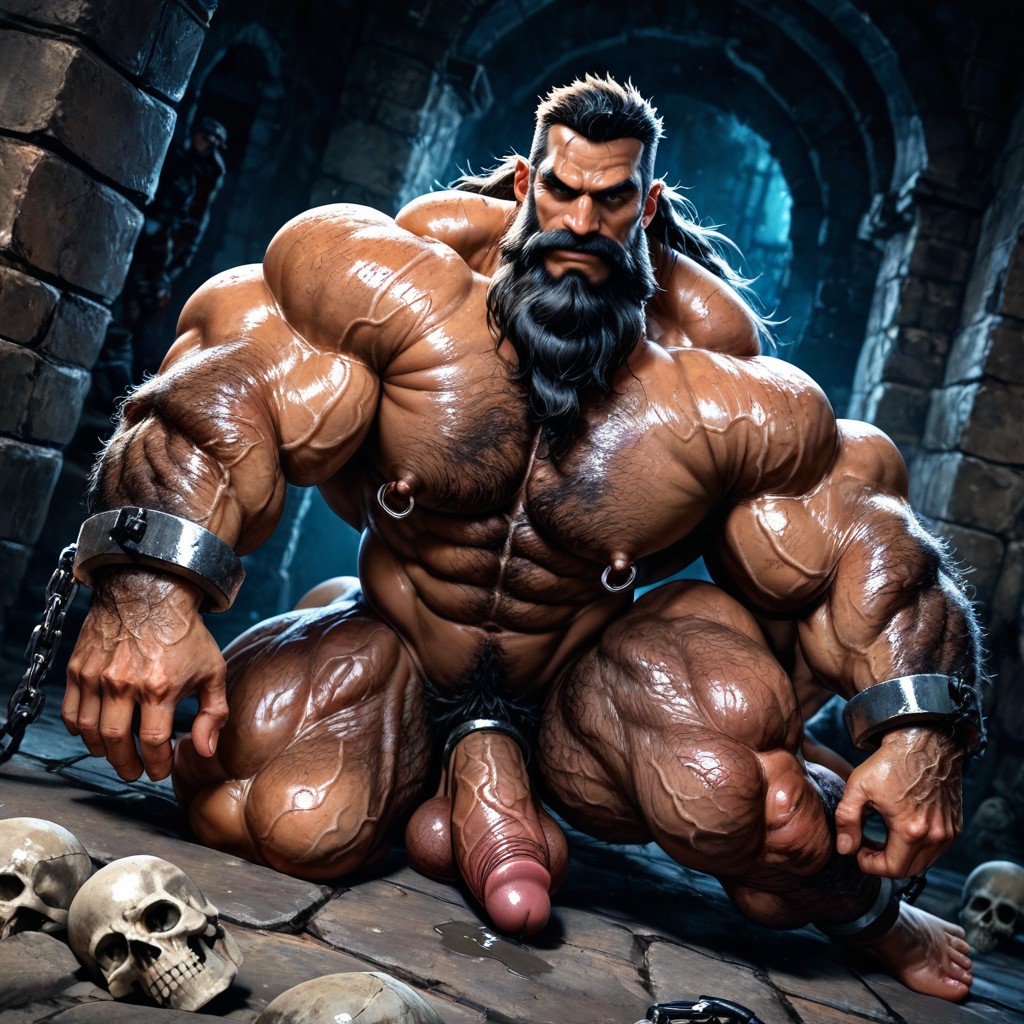 Bodybuilder, Hyper Balls, 18+ AI Gay Porn