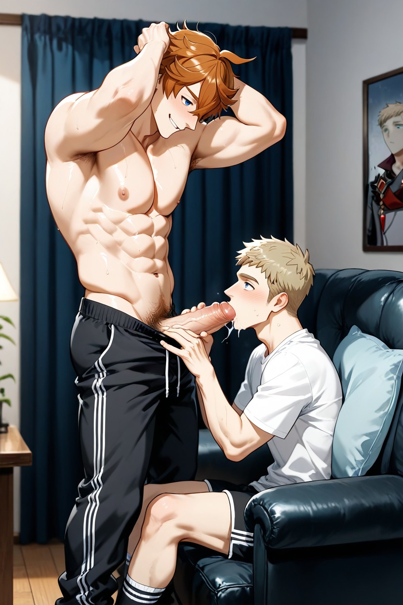 Smug Face, Worship, On Knees AI Gay Porn
