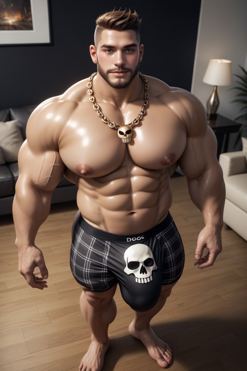 Standing, Blushing, Tall AI Gay Porn