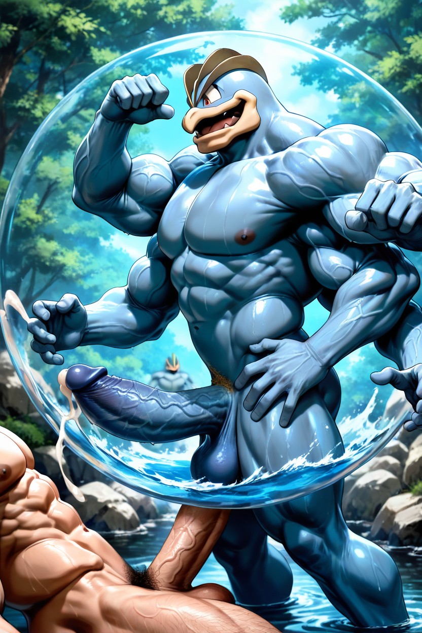 25+, Machamp Only, Completely Naked AI Gay Porn