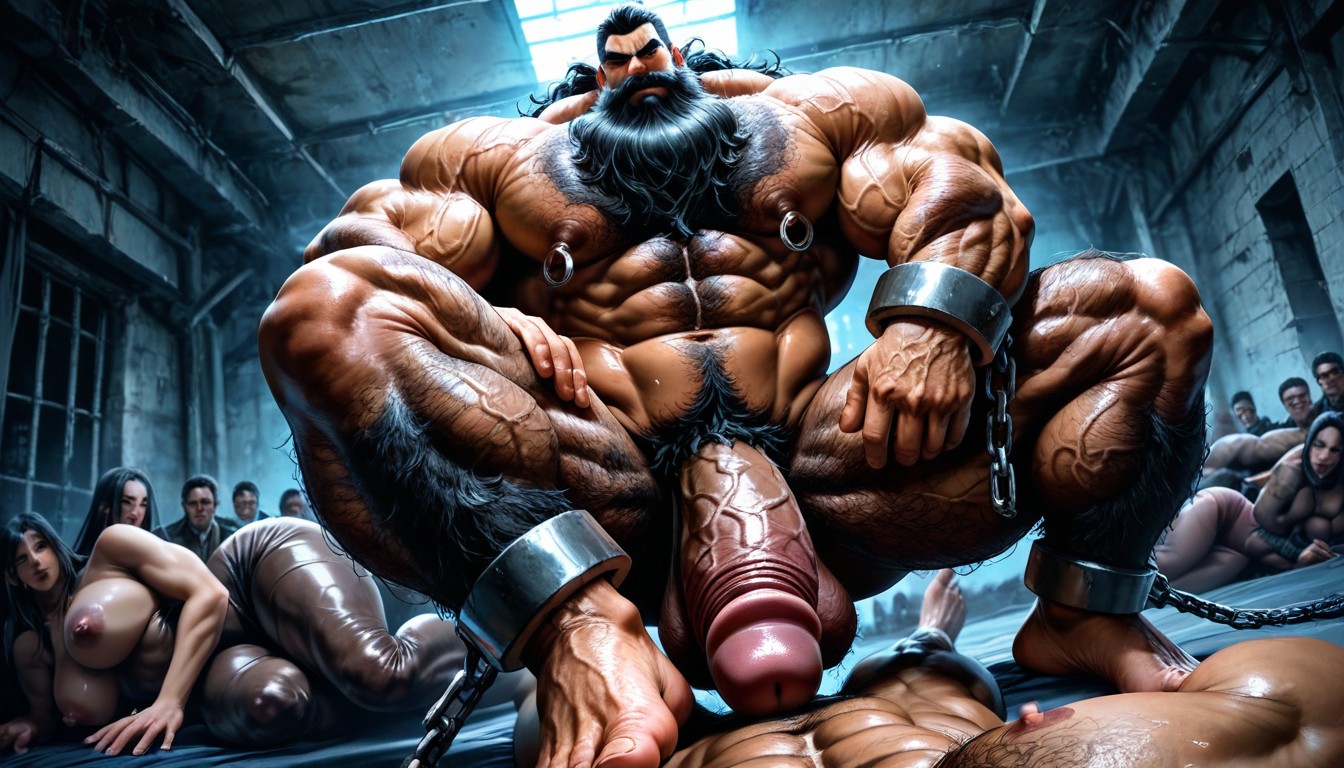 Hyper Muscles, Showing Back, Veiny Muscles AI Gay Porn