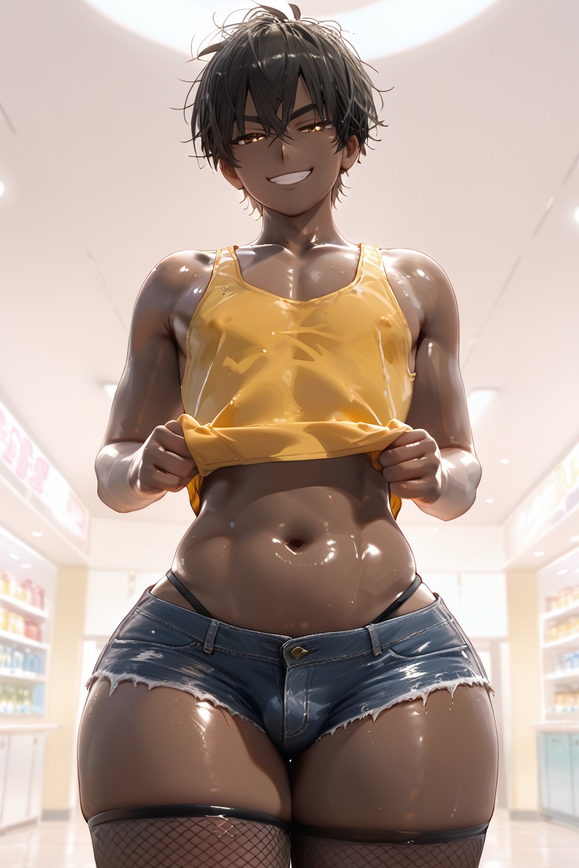 Highly Detailed, Hyper Thick Toned Thighs, Night Time AI Gay Porn