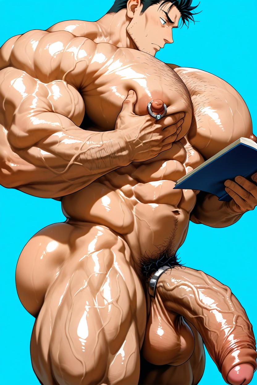 Colossal Muscularity, Bubble Butt, Oversized Muscles AI Gay Porn