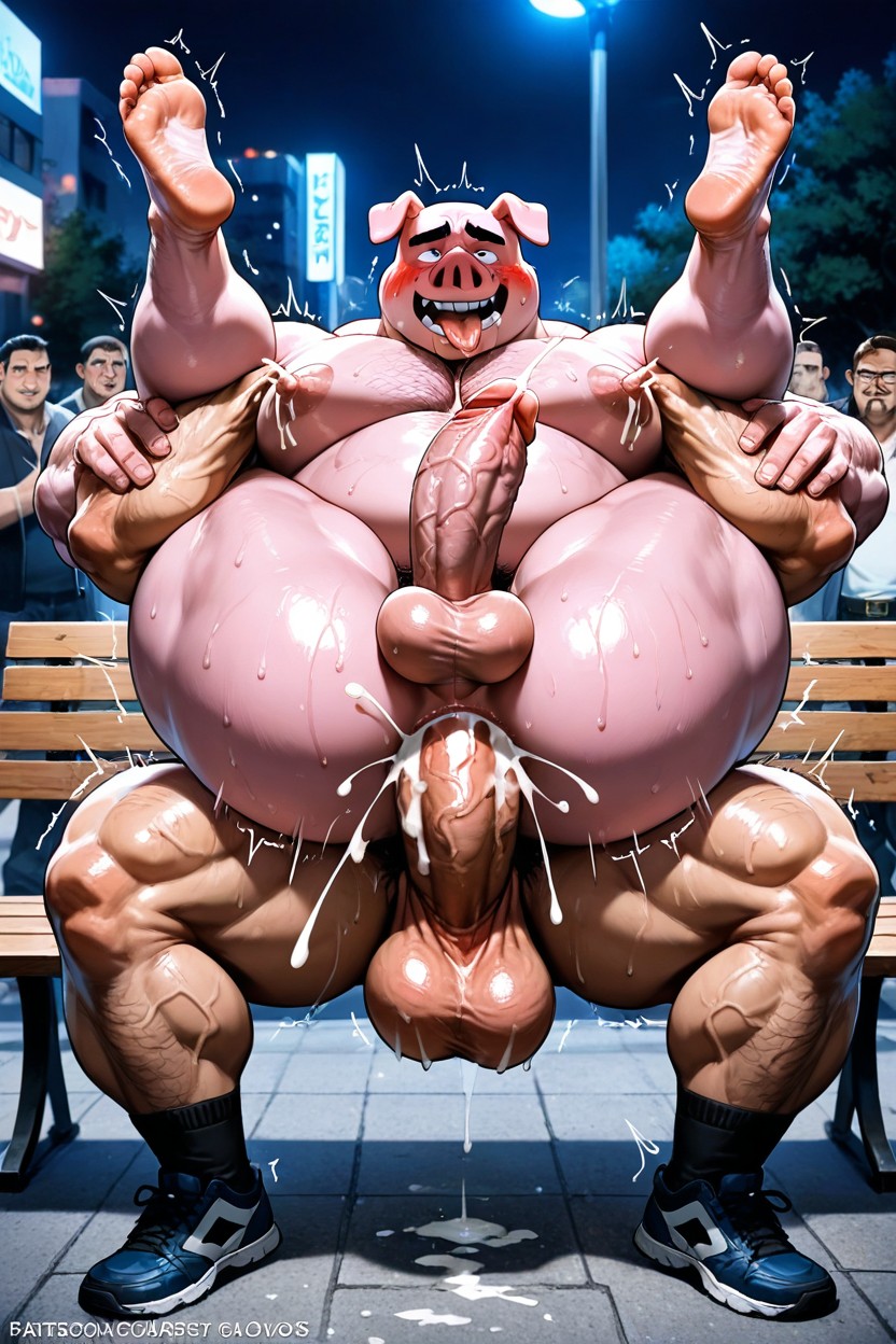Bara, Shaking, Oversized Muscles AI Gay Porn