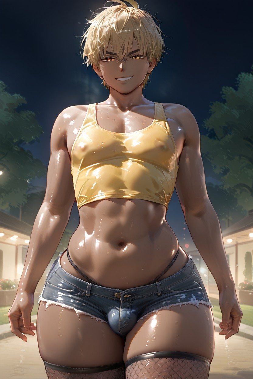 Thick Femboy, Japanese, Femboy AI Gay Porn