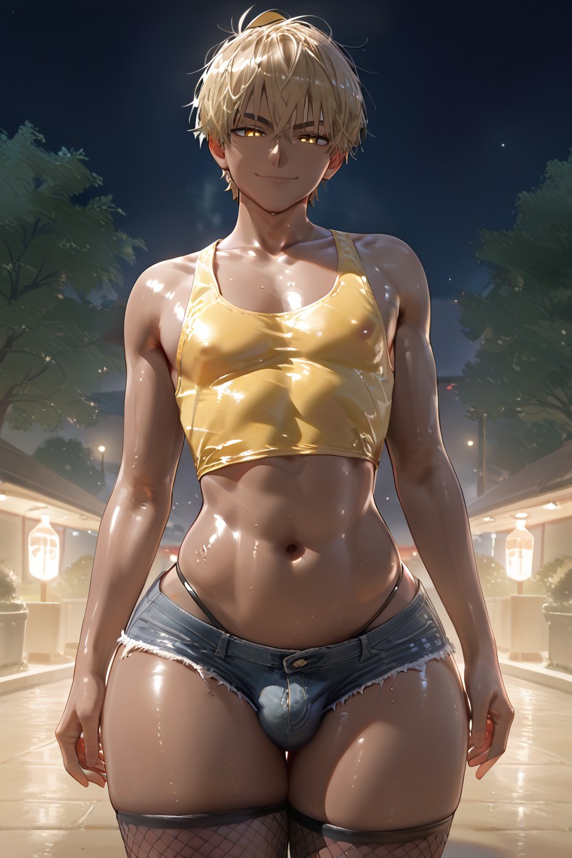 Smirk, Night Time, 1 Person AI Gay Porn