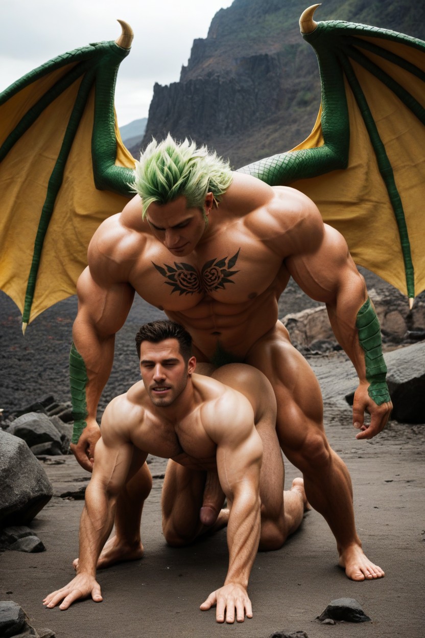 Human Abdominal Expanded, Dragon Bigger Than Human, Dragon Is Way Bigger Than Zoro AI Gay Porn