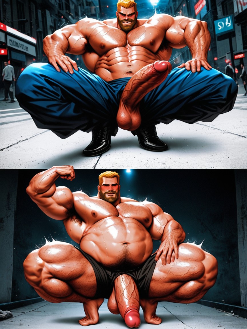 Body Growth Image Sequence, Side View, Dildo Ride AI Gay Porn