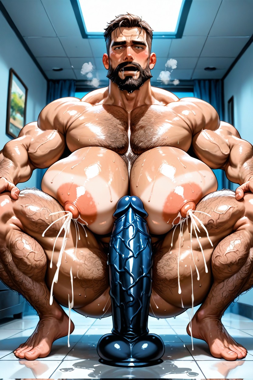 Drooling, Huge Boobs, Beard AI Gay Porn