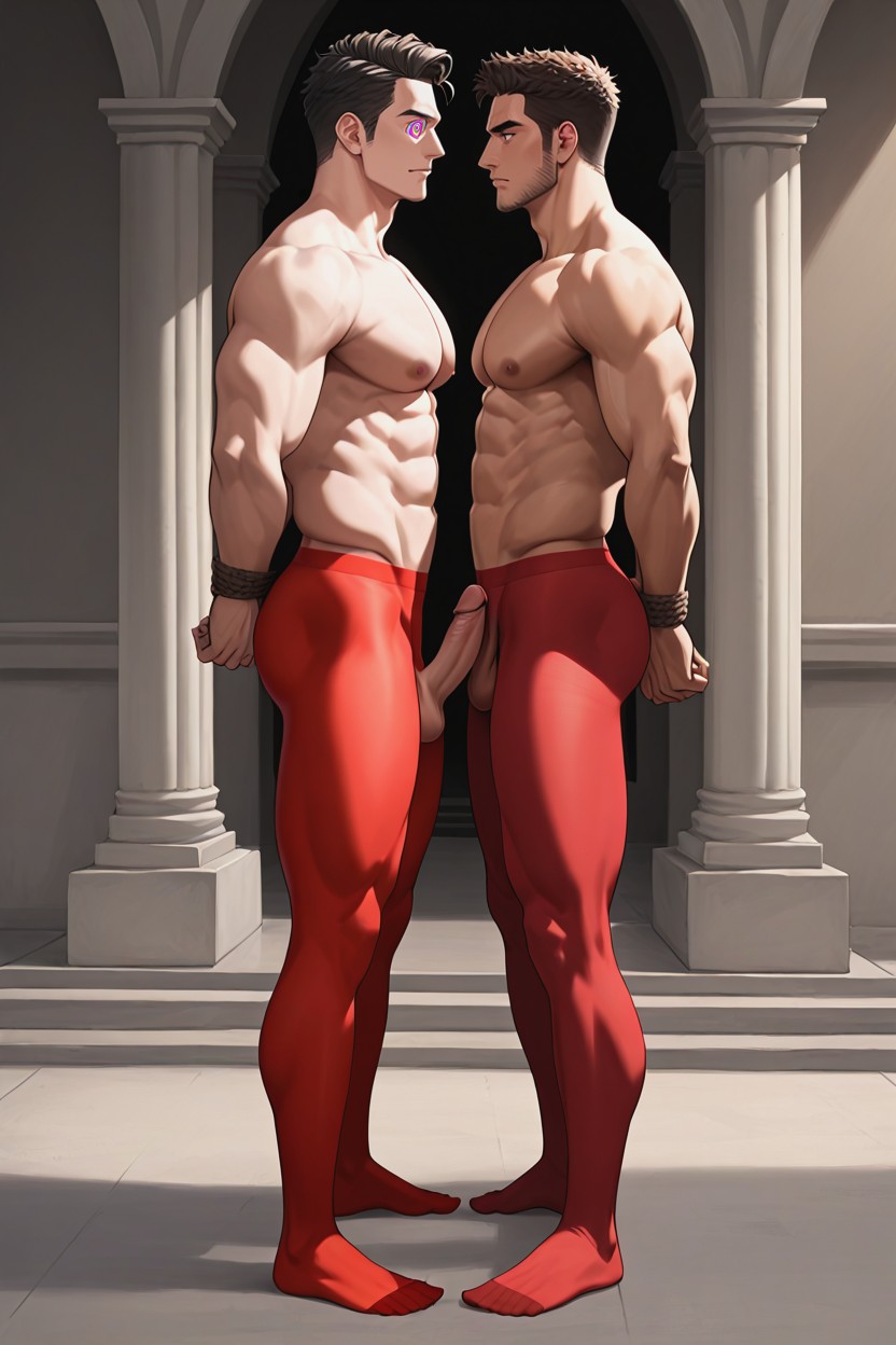 Standing, Large Pecs, 18+ AI Gay Porn