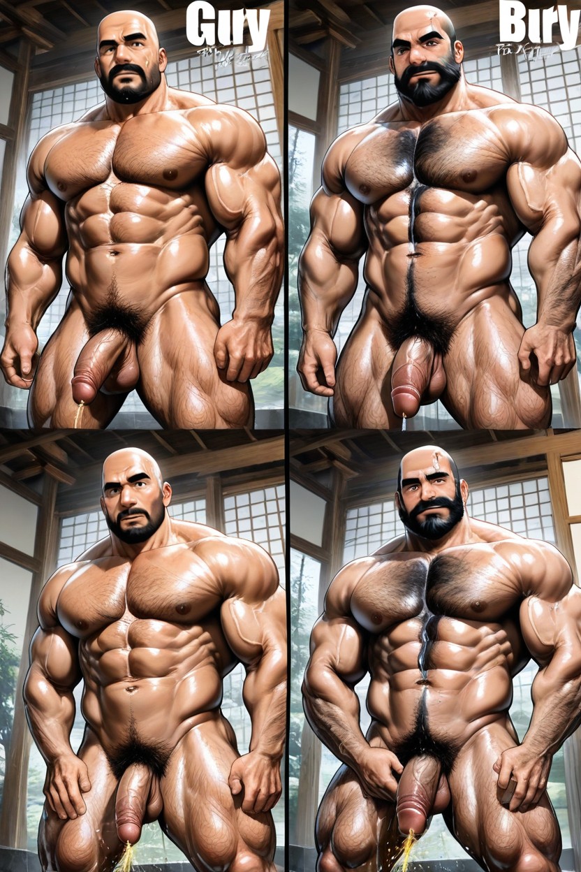 Round Pecs, Orgasmic, Manga Style AI Gay Porn