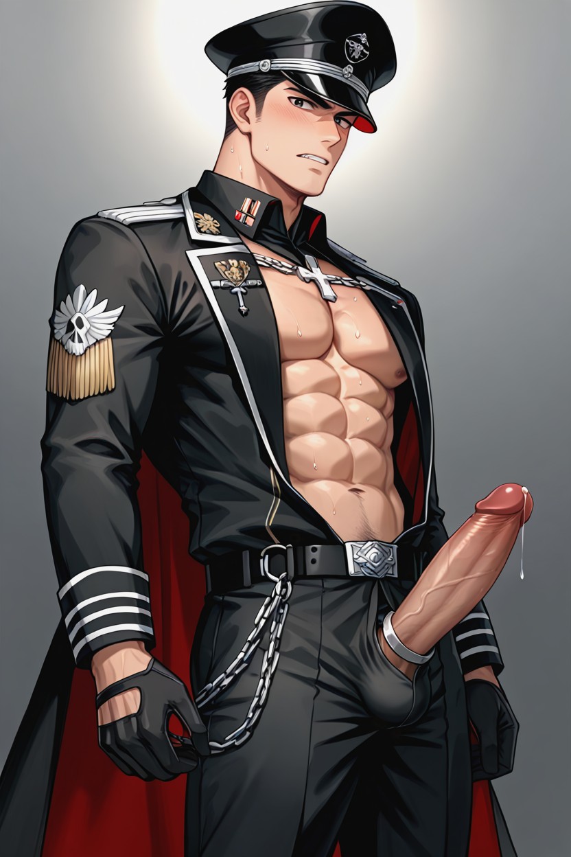 Sexy Seductive Pose, Serious Expression, Fully Clothed Porno gay IA