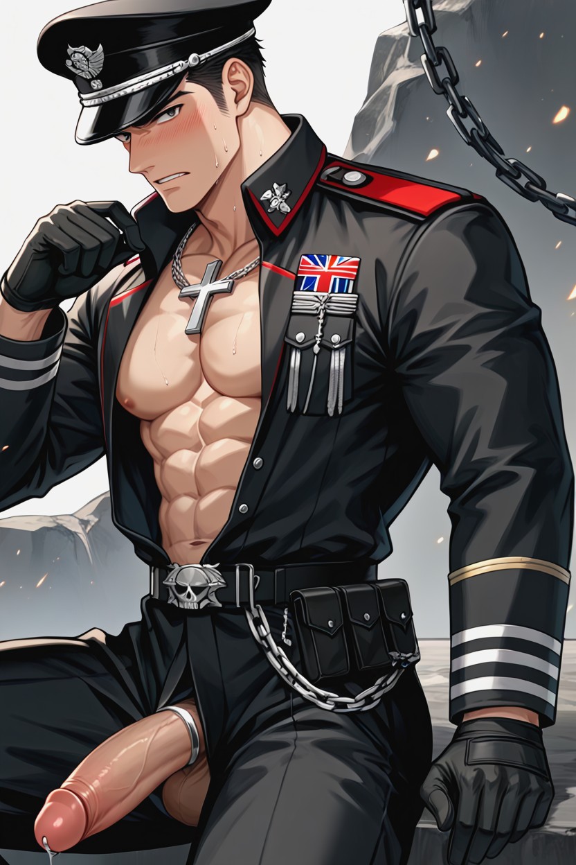 Long Sleeves, Hard Penis, Black Eyes Porno gay IA