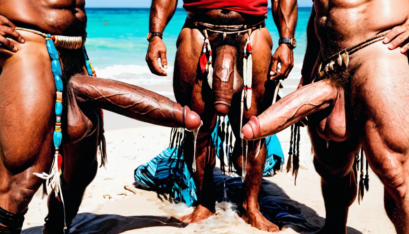 Massive Enormous Giant Hyper Cock, Beach, Hyper Excessive Precum AI Gay Porn