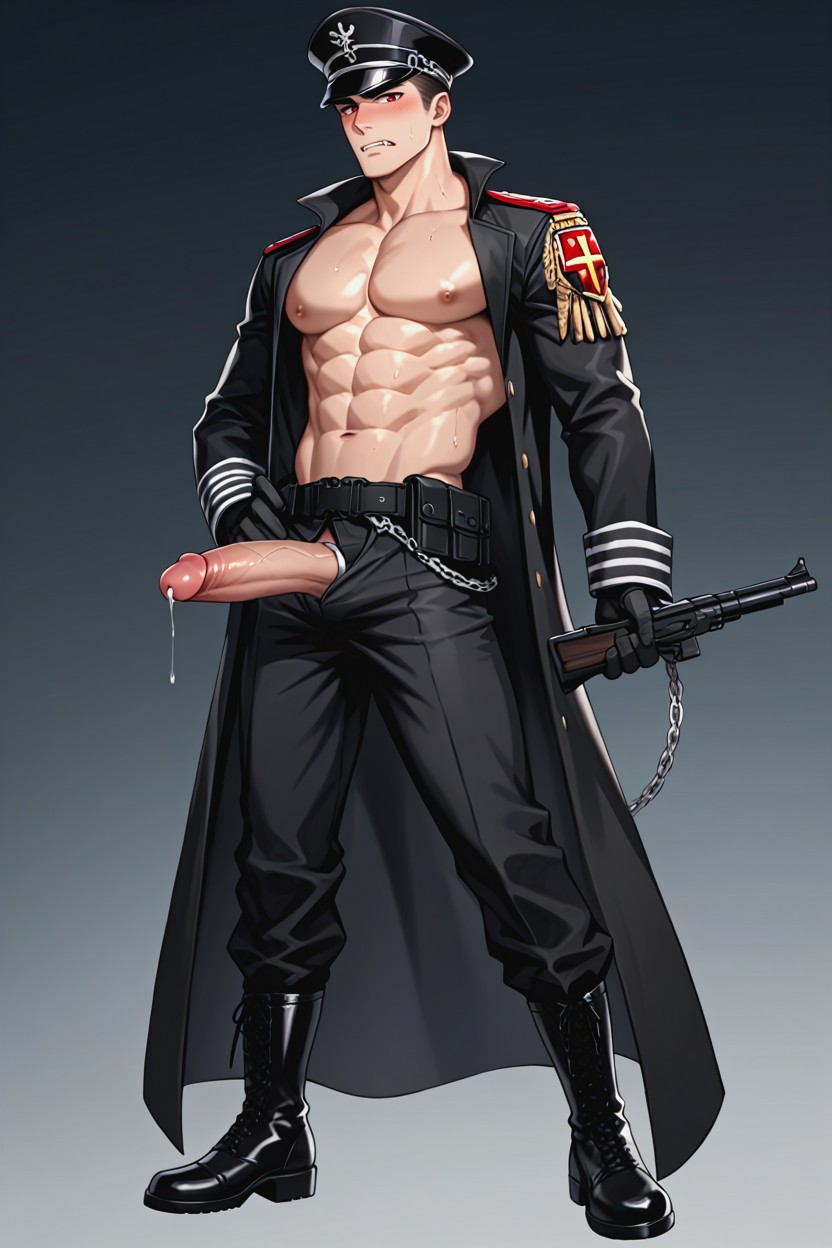 One Man, Precum, Handsome Anime Man AI Gay Porn