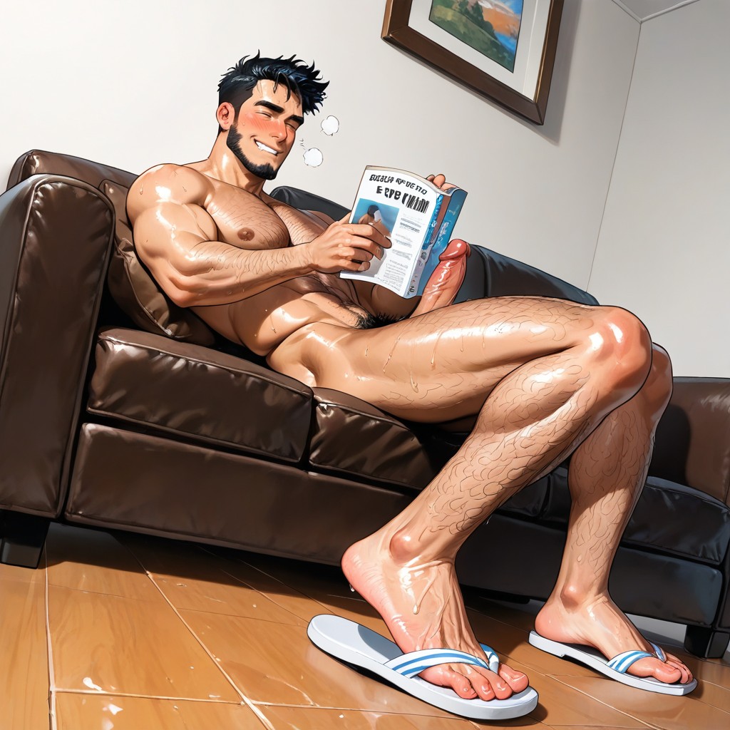 High Definition, Black Hair, Hard Cock AI Gay Porn