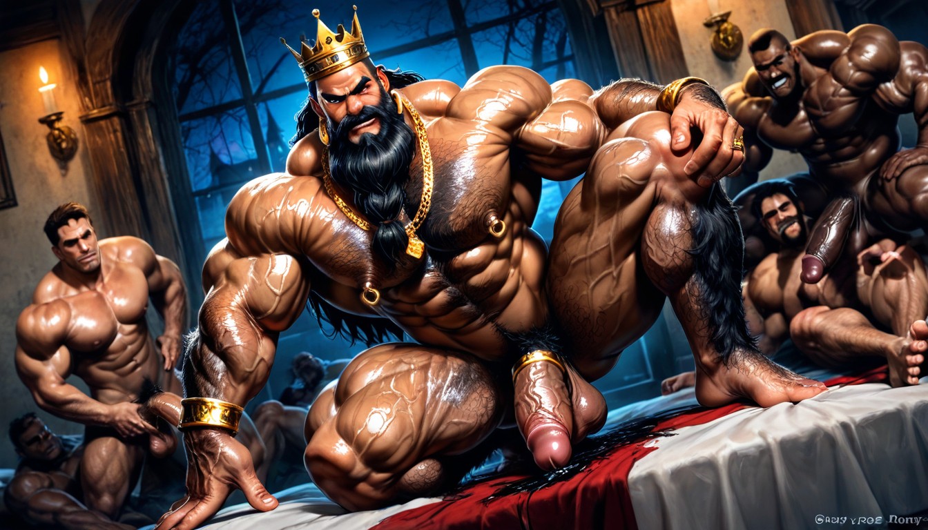 Long Black Hair, High Definition, Dark Tanned Skin AI Gay Porn
