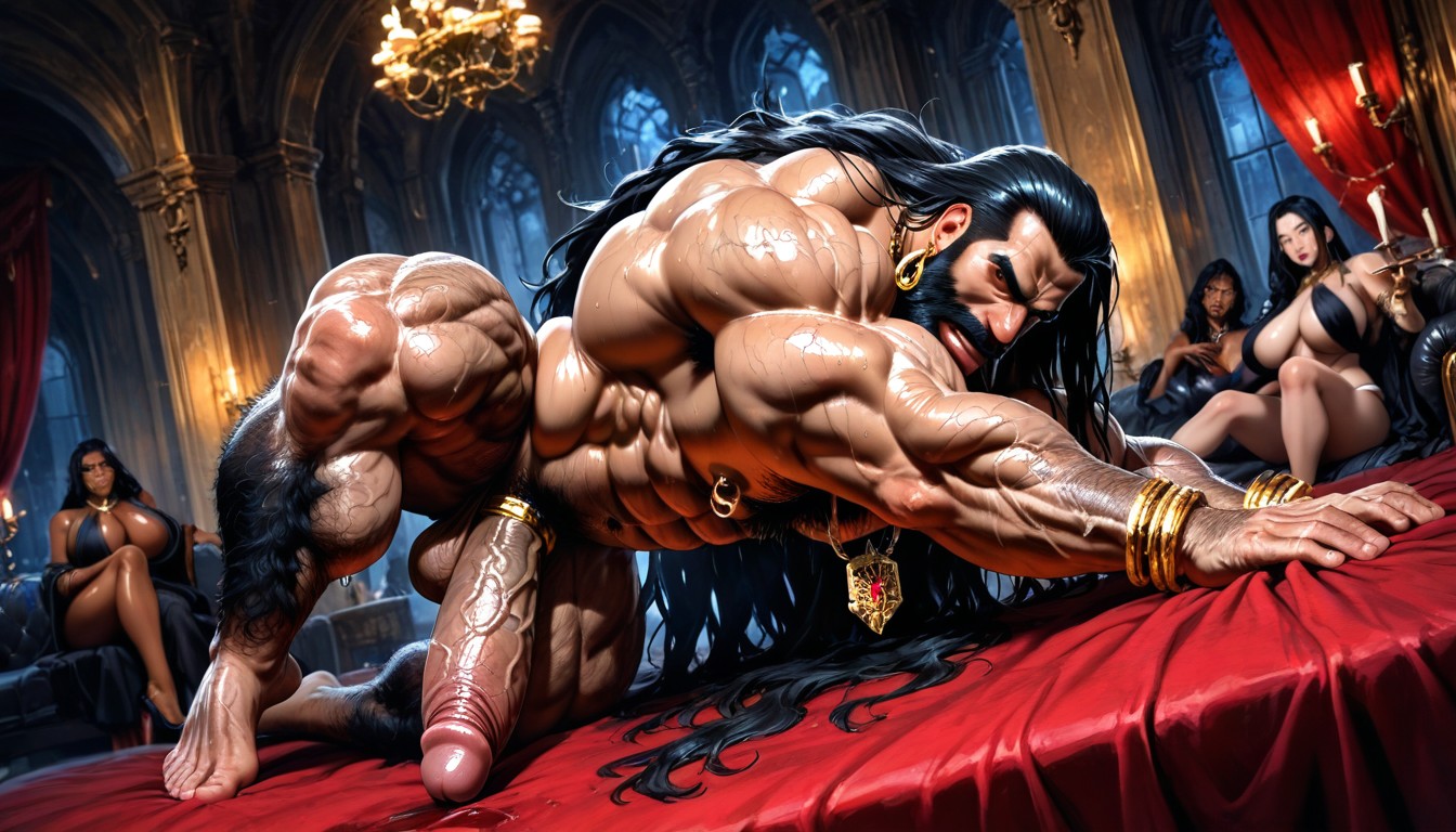 Correct Anatomy, Veiny Muscles, Excessive Hyper Hairy AI Gay Porn