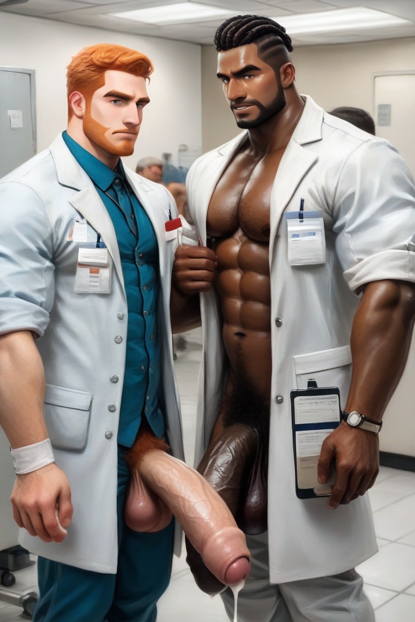 Ginger Pubes, One Handsome African Doctor, Massive Enormous Giant Hyper Cock Porno gay IA